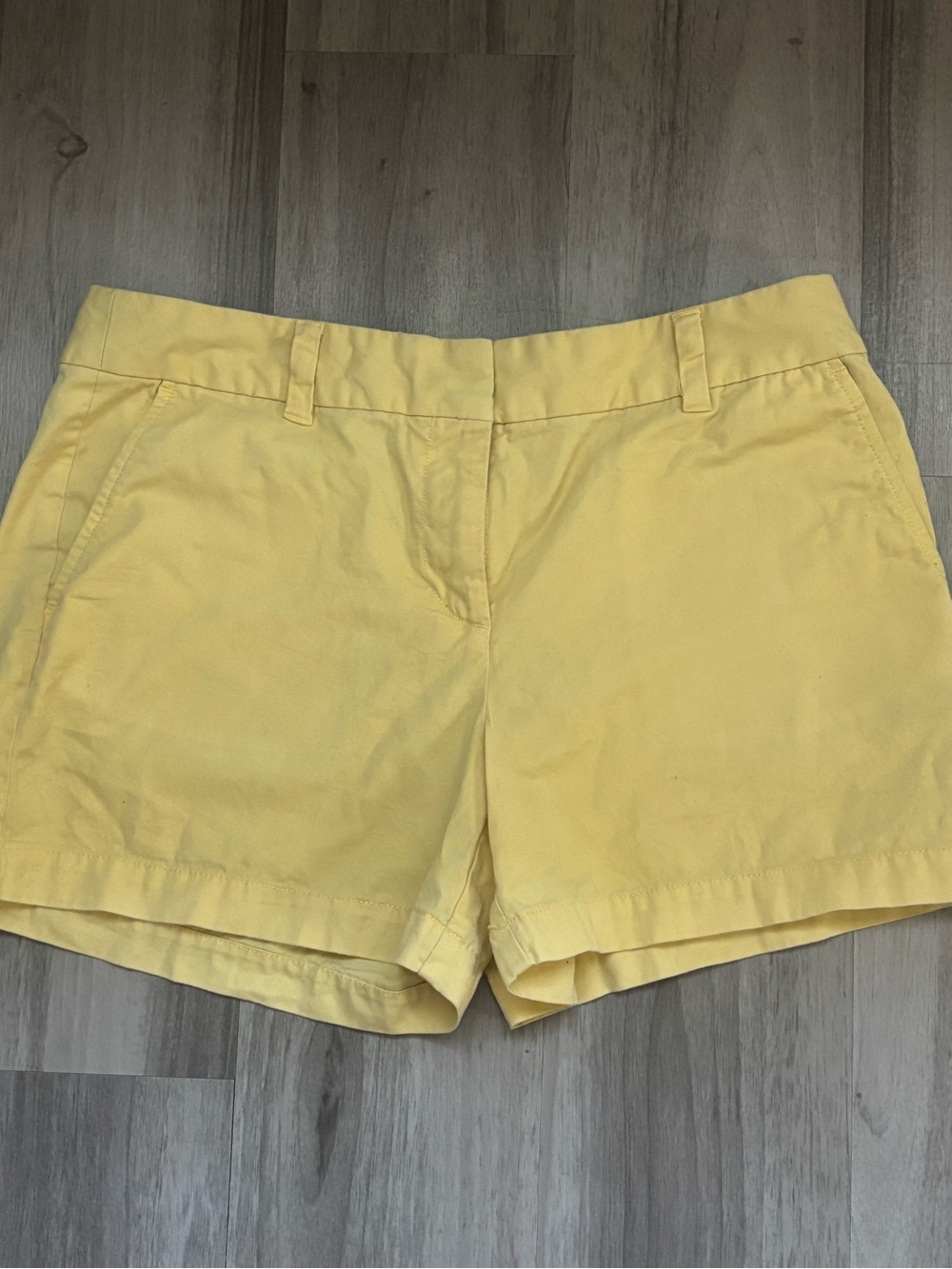 LOFT Lightweight Yellow Cotton Chino Shorts